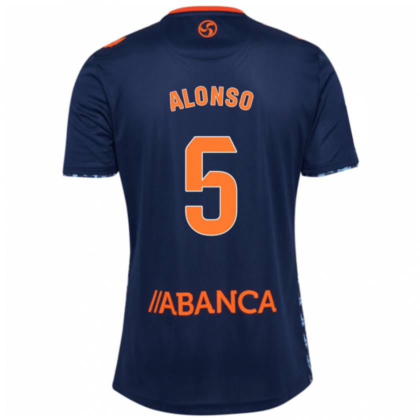 Kandiny Kinder Gael Alonso #5 Marineblau Auswärtstrikot Trikot 2024/25 T-Shirt Österreich