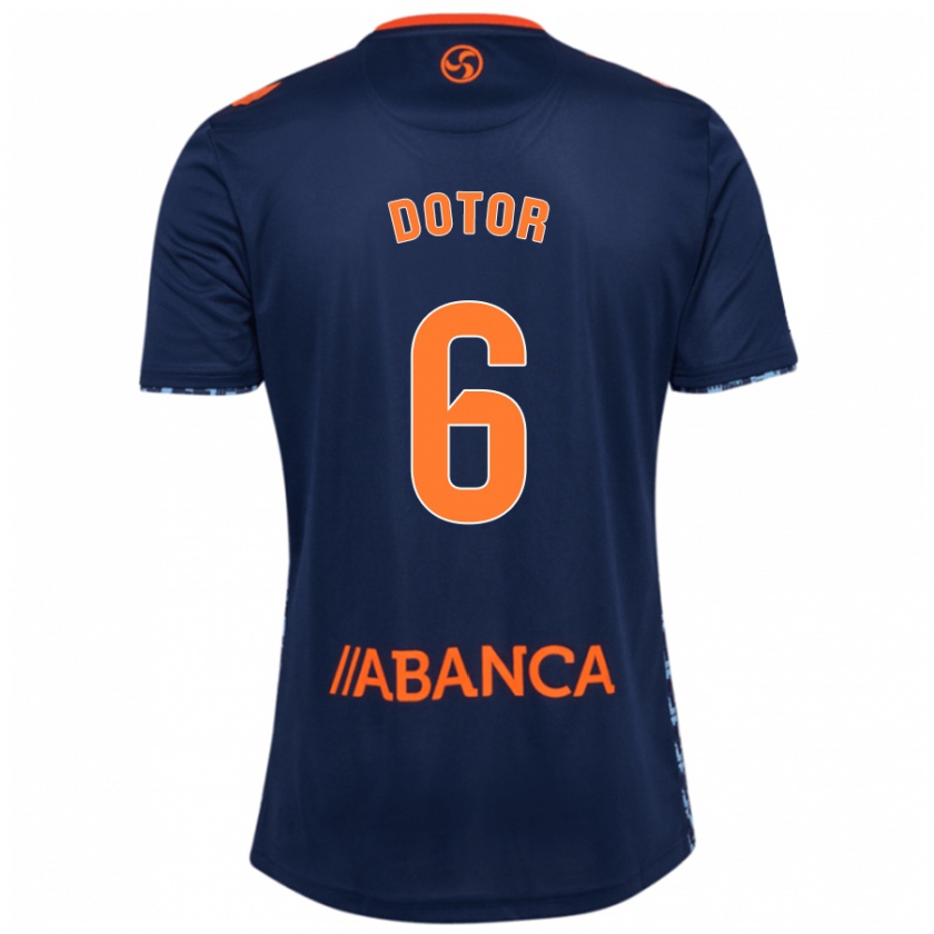 Kandiny Bambino Maglia Carlos Dotor #6 Blu Navy Kit Gara Away 2024/25 Maglietta