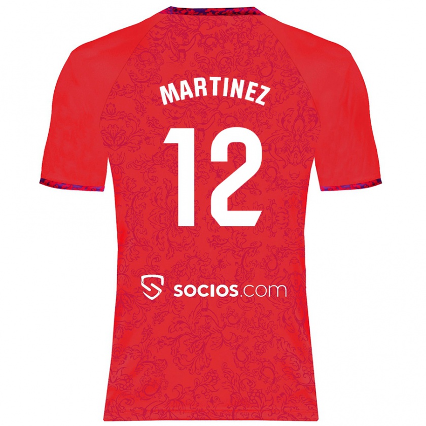 Kandiny Niño Camiseta Gabri Martinez #12 Rojo 2ª Equipación 2024/25 La Camisa México