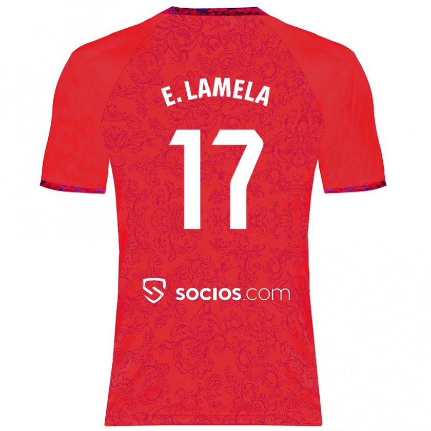 Kandiny Kinderen Erik Lamela #17 Rood Uitshirt Uittenue 2024/25 T-Shirt