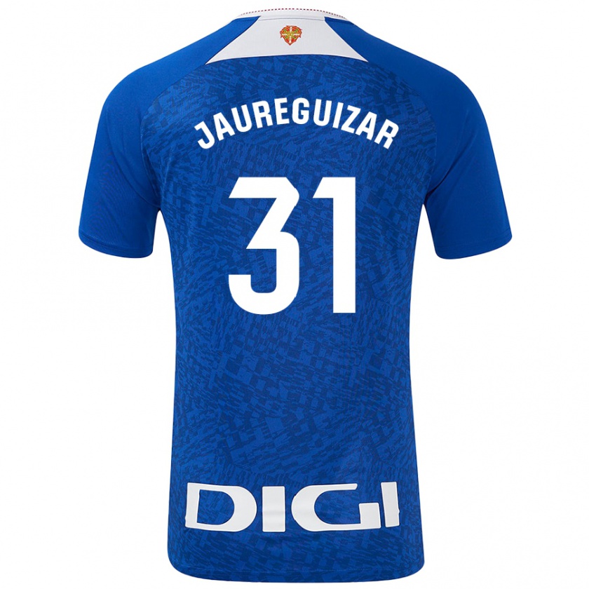 Kandiny Bambino Maglia Mikel Jauregizar #31 Blu Royal Kit Gara Away 2024/25 Maglietta