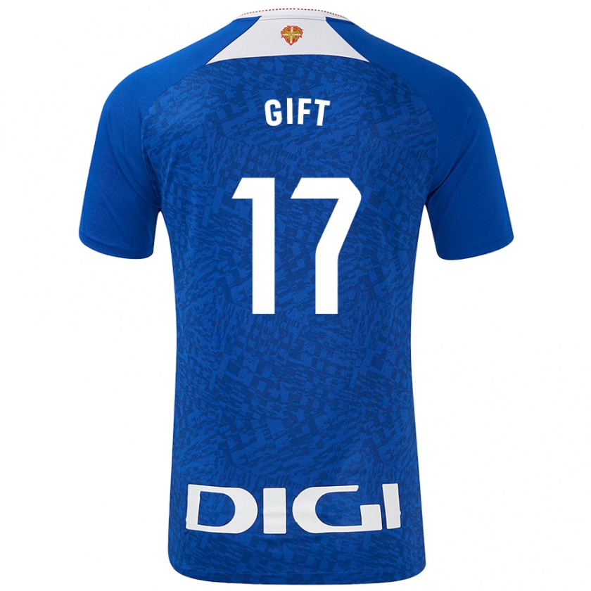 Kandiny Bambino Maglia Elijah Gift #17 Blu Royal Kit Gara Away 2024/25 Maglietta