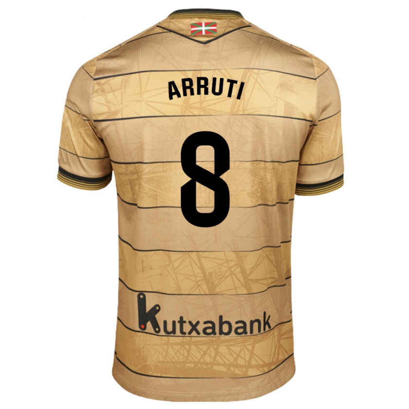 Kandiny Kinder Martín Arruti #8 Braun Auswärtstrikot Trikot 2024/25 T-Shirt Österreich