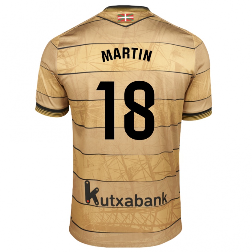 Kandiny Kinder Hugo Martín #18 Braun Auswärtstrikot Trikot 2024/25 T-Shirt Österreich