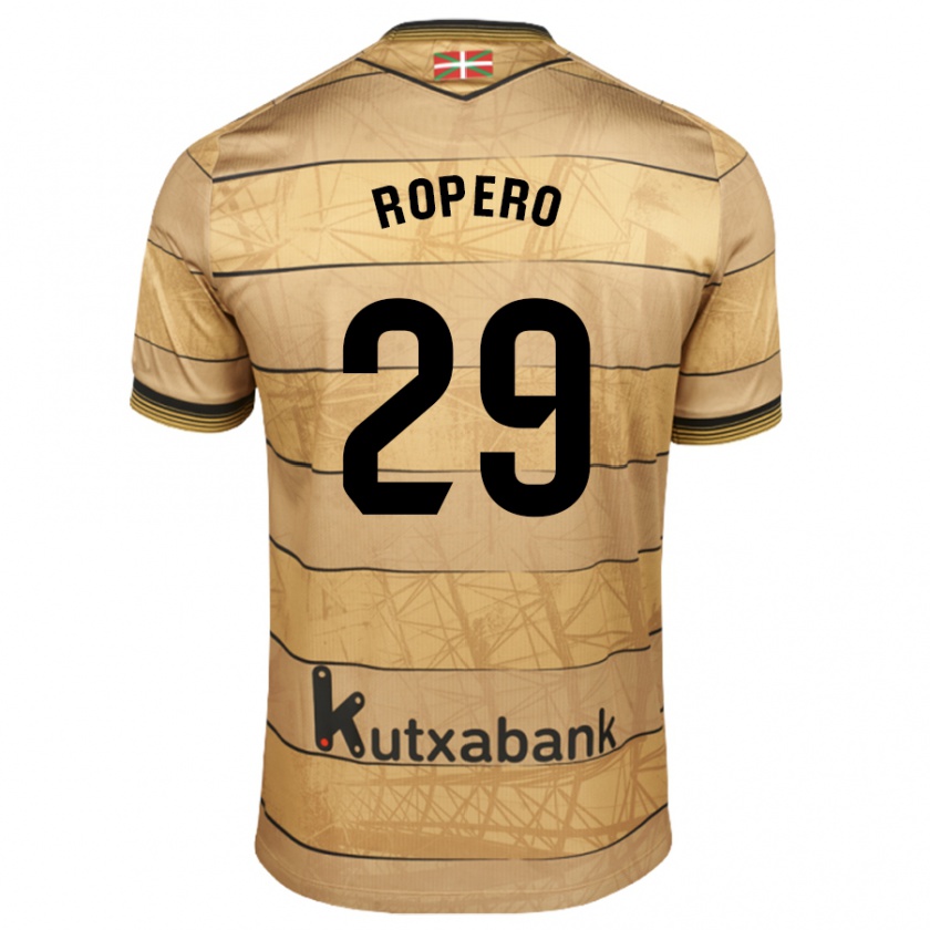 Kandiny Bambino Maglia Iker Ropero #29 Marrone Kit Gara Away 2024/25 Maglietta