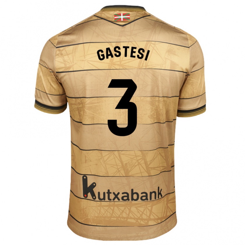 Kandiny Kinder Gorka Gastesi #3 Braun Auswärtstrikot Trikot 2024/25 T-Shirt Österreich