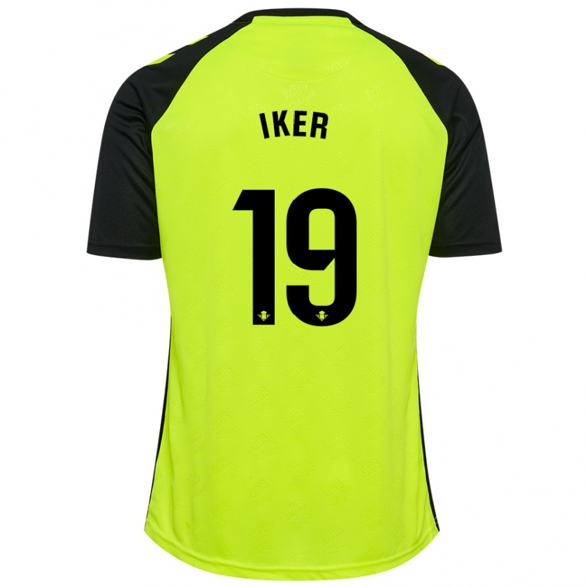 Kandiny Bambino Maglia Iker Losada #19 Giallo Fluorescente Nero Kit Gara Away 2024/25 Maglietta