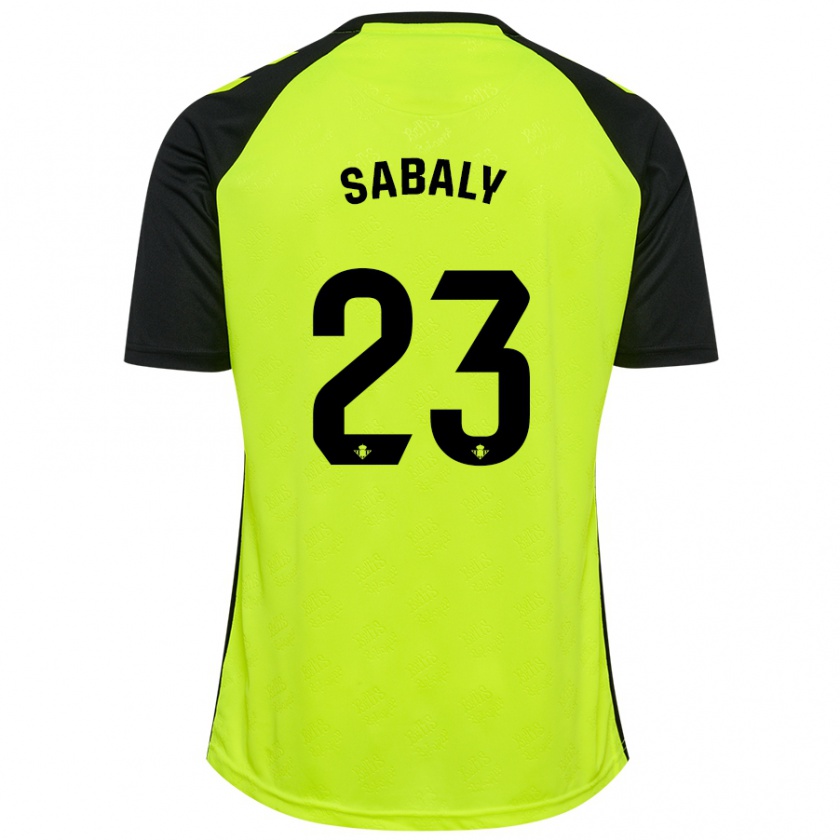 Kandiny Kinder Youssouf Sabaly #23 Fluoreszierendes Gelb Schwarz Auswärtstrikot Trikot 2024/25 T-Shirt Österreich