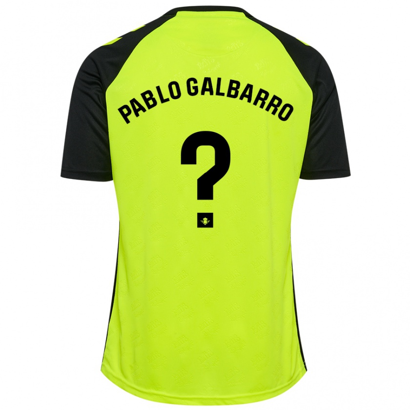 Kandiny Criança Camisola Juan Pablo Galbarro #0 Preto Amarelo Fluorescente Alternativa 2024/25 Camisa Brasil