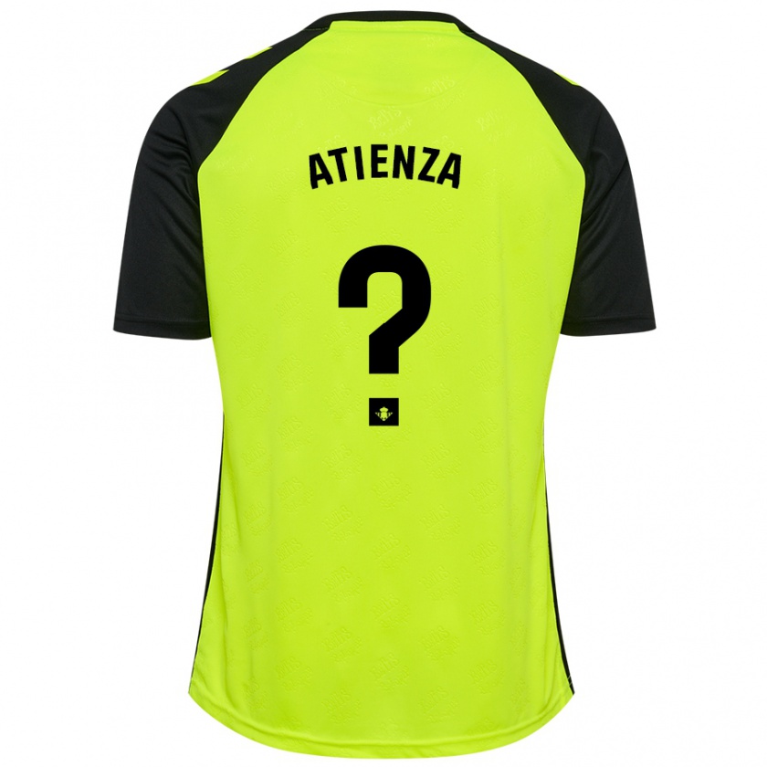 Kandiny Bambino Maglia Diego Atienza #0 Giallo Fluorescente Nero Kit Gara Away 2024/25 Maglietta