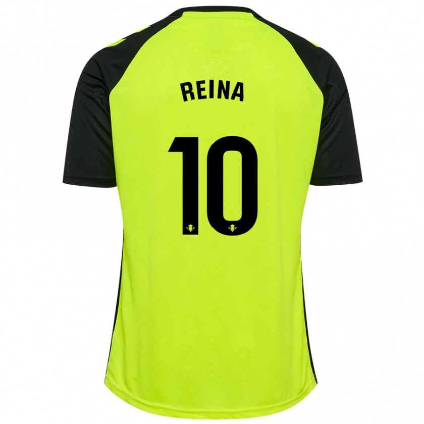 Kandiny Kinderen Carlos Reina #10 Fluorescerend Geel Zwart Uitshirt Uittenue 2024/25 T-Shirt