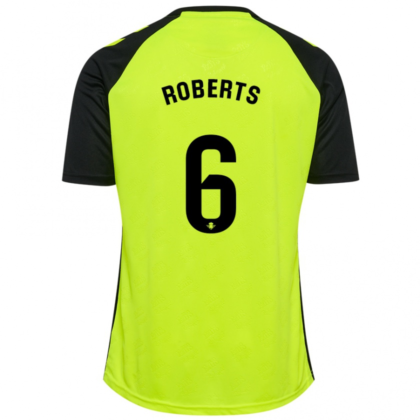 Kandiny Bambino Maglia Rhiannon Roberts #6 Giallo Fluorescente Nero Kit Gara Away 2024/25 Maglietta