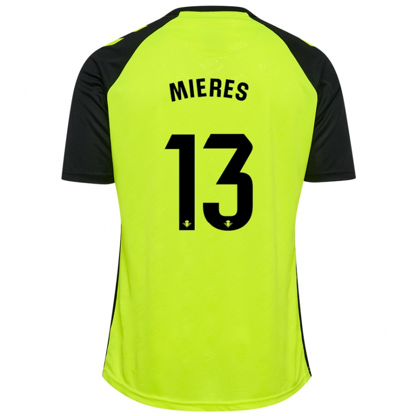 Kandiny Kinder Malena Mieres #13 Fluoreszierendes Gelb Schwarz Auswärtstrikot Trikot 2024/25 T-Shirt Österreich