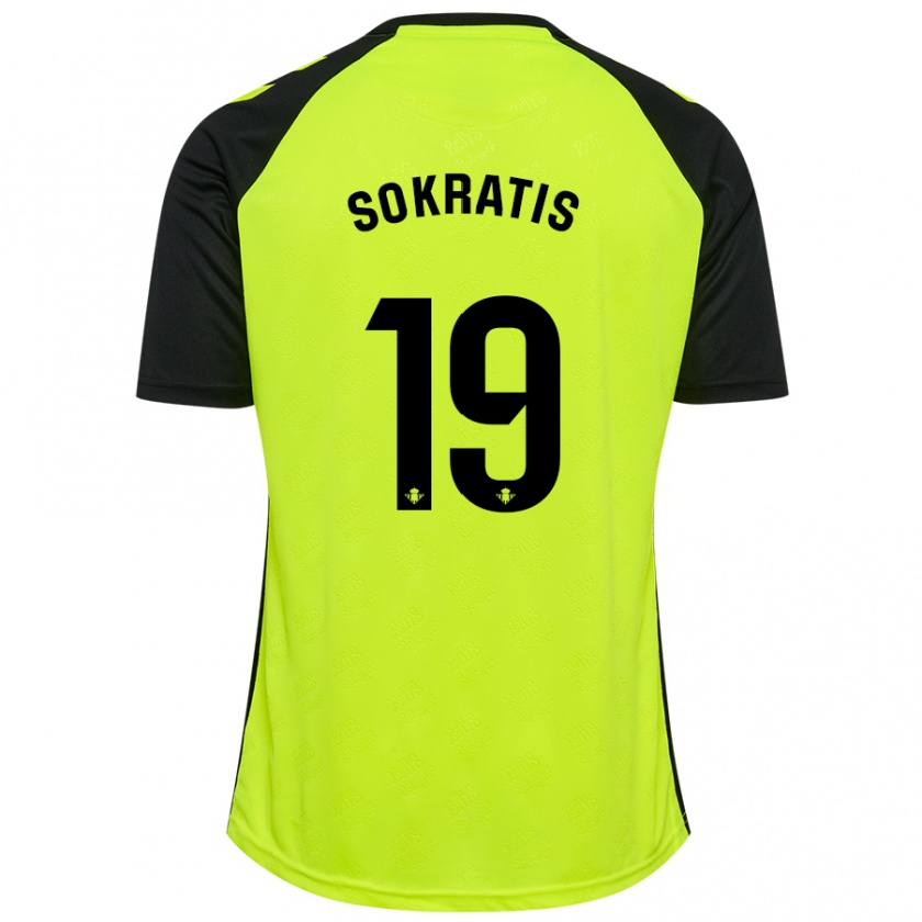 Kandiny Kinderen Sokratis Papastathopoulos #19 Fluorescerend Geel Zwart Uitshirt Uittenue 2024/25 T-Shirt