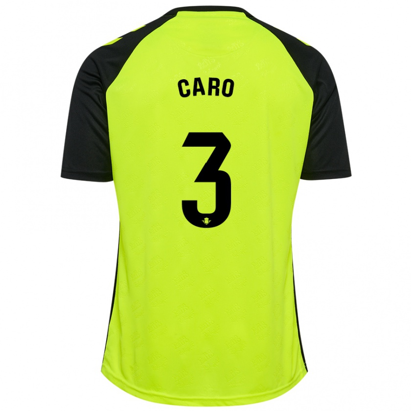 Kandiny Kinder Andrés Caro #3 Fluoreszierendes Gelb Schwarz Auswärtstrikot Trikot 2024/25 T-Shirt Österreich