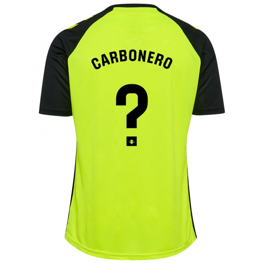 Kandiny Bambino Maglia Marco Carbonero #0 Giallo Fluorescente Nero Kit Gara Away 2024/25 Maglietta