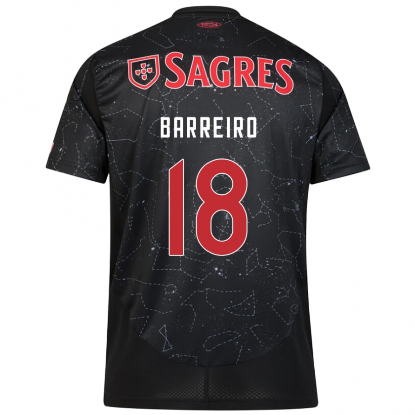 Kandiny Niño Camiseta Leandro Barreiro #18 Negro Rojo 2ª Equipación 2024/25 La Camisa