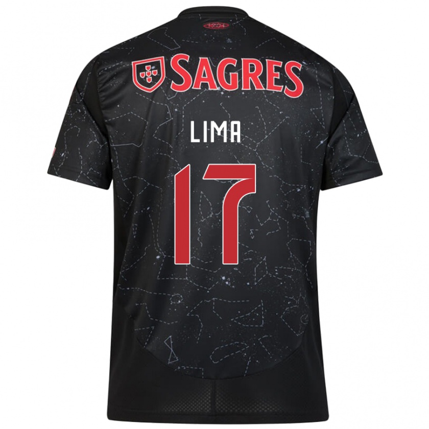 Kandiny Kinderen Ivan Lima #17 Zwart Rood Uitshirt Uittenue 2024/25 T-Shirt