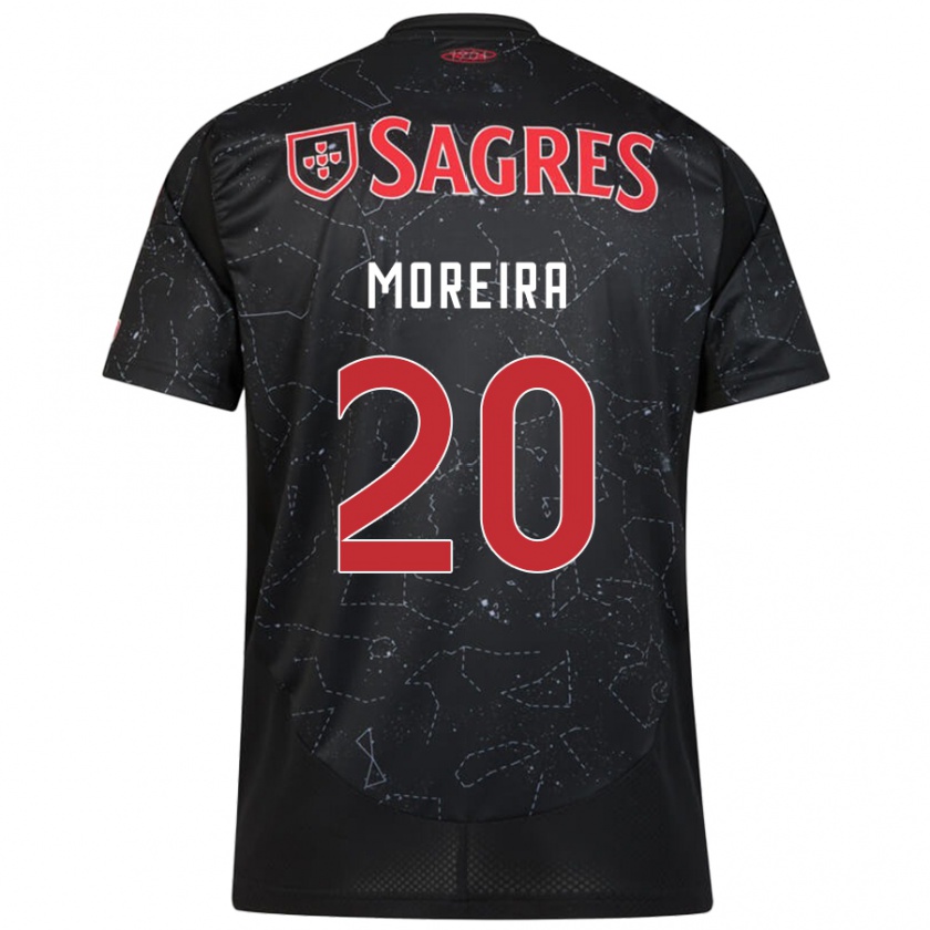 Kandiny Kinderen André Moreira #20 Zwart Rood Uitshirt Uittenue 2024/25 T-Shirt