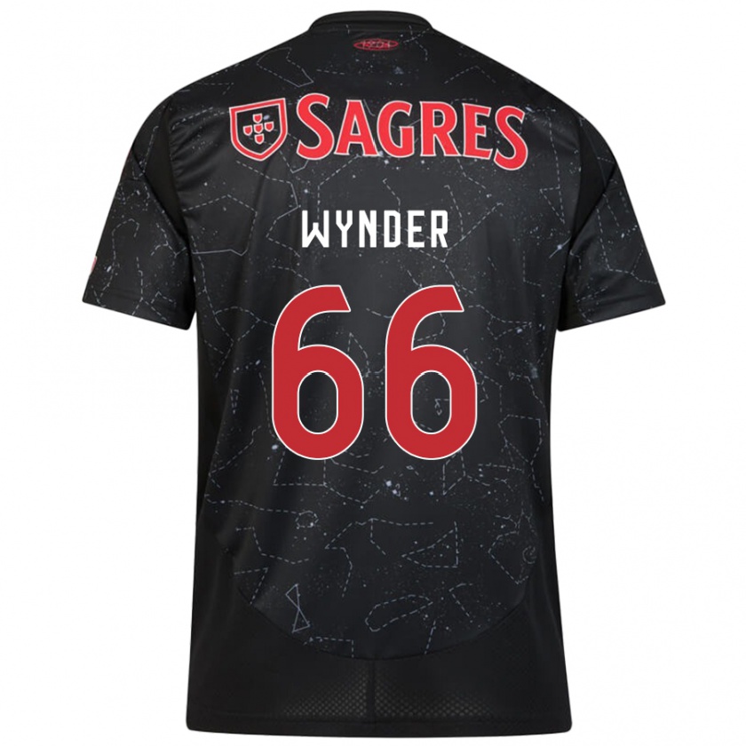 Kandiny Kinder Joshua Wynder #66 Schwarz Rot Auswärtstrikot Trikot 2024/25 T-Shirt Österreich