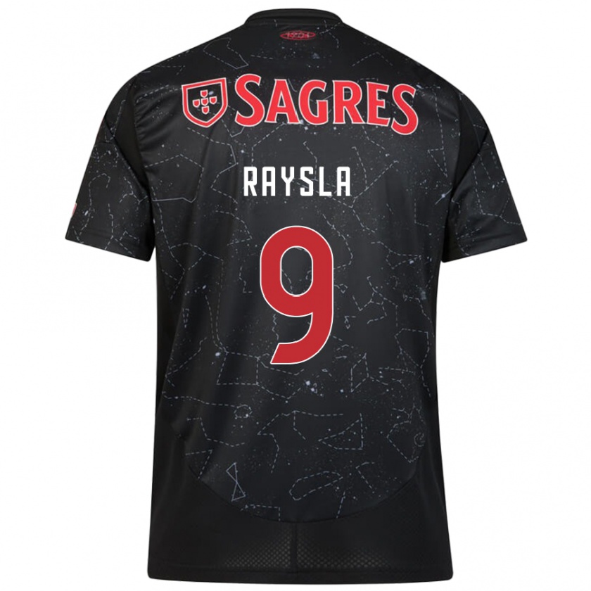 Kandiny Bambino Maglia Nycole Raysla #9 Nero Rosso Kit Gara Away 2024/25 Maglietta