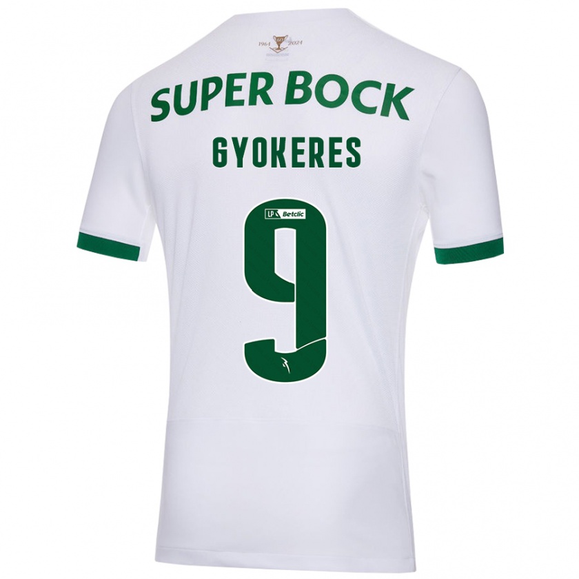 Kandiny Kinderen Viktor Gyökeres #9 Wit Groen Uitshirt Uittenue 2024/25 T-Shirt