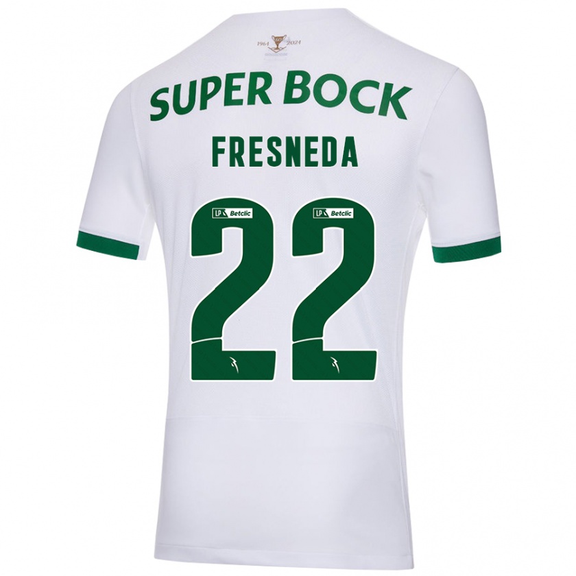 Kandiny Kinderen Iván Fresneda #22 Wit Groen Uitshirt Uittenue 2024/25 T-Shirt