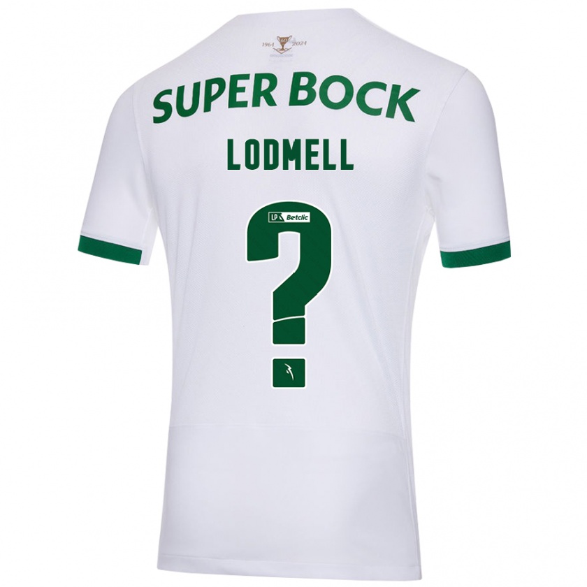 Kandiny Niño Camiseta William Lodmell #0 Blanco Verde 2ª Equipación 2024/25 La Camisa