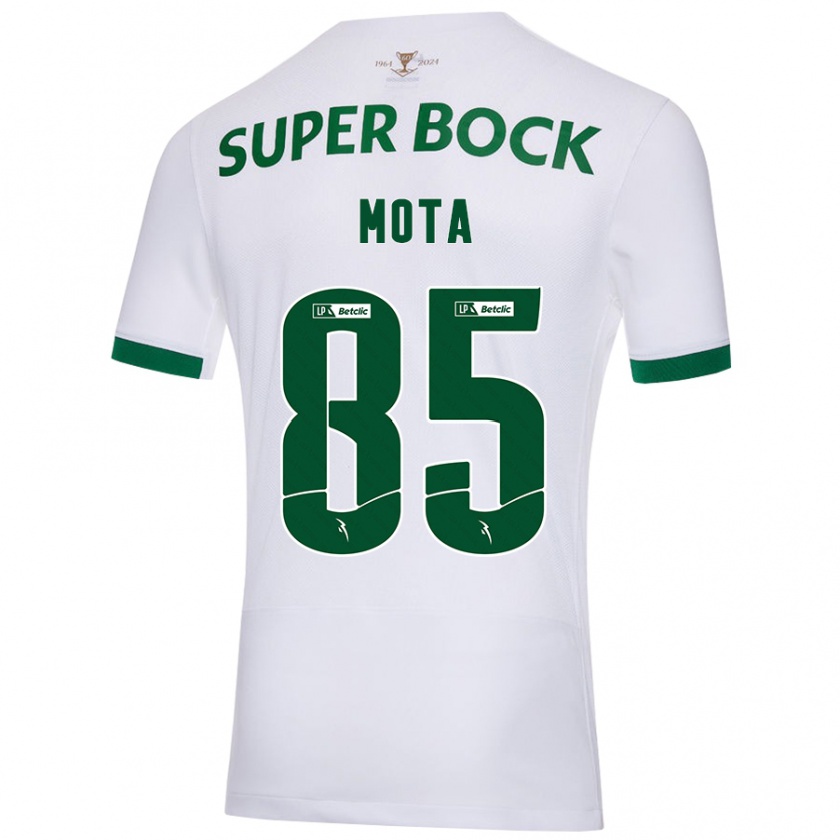 Kandiny Bambino Maglia Rafael Mota #85 Bianco Verde Kit Gara Away 2024/25 Maglietta