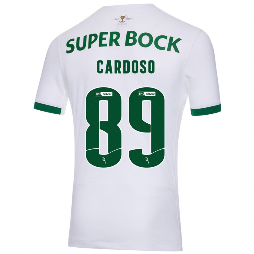 Kandiny Kinderen Nilton Cardoso #89 Wit Groen Uitshirt Uittenue 2024/25 T-Shirt