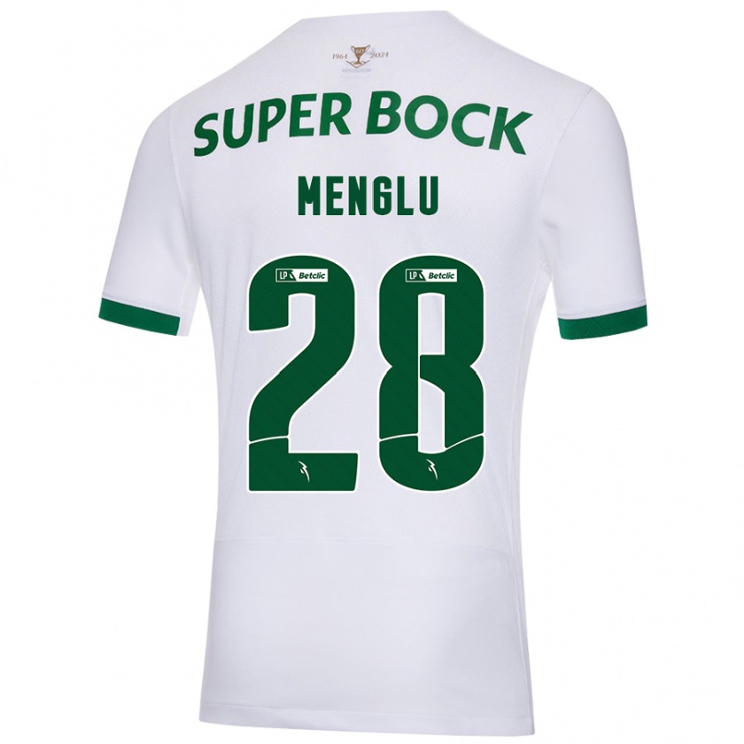 Kandiny Niño Camiseta Shen Menglu #28 Blanco Verde 2ª Equipación 2024/25 La Camisa México