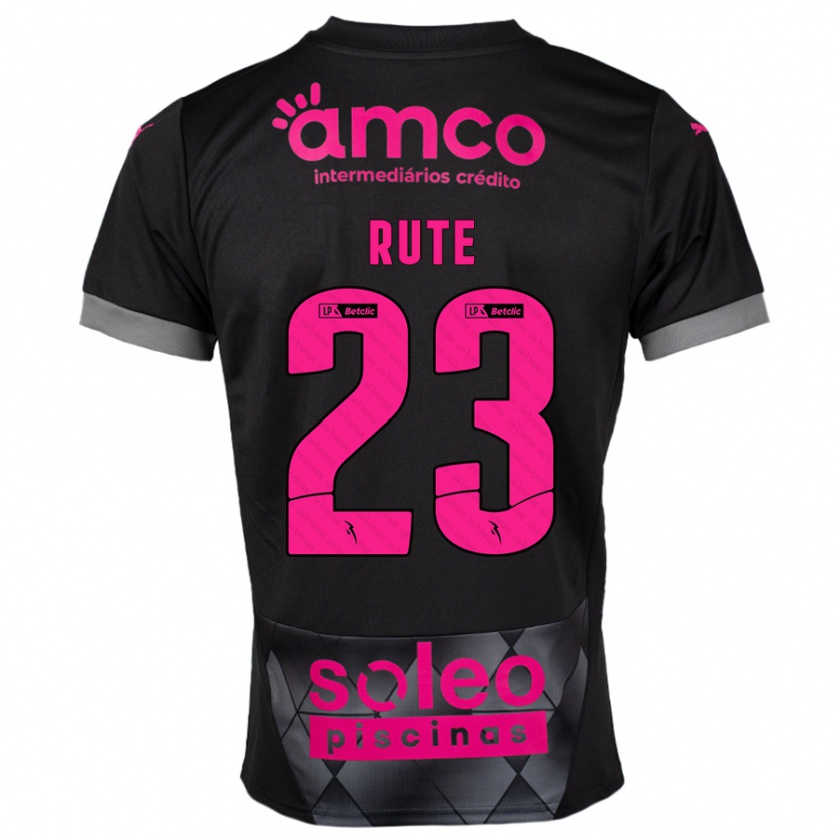 Kandiny Kinderen Ana Rute #23 Zwart Roze Uitshirt Uittenue 2024/25 T-Shirt België