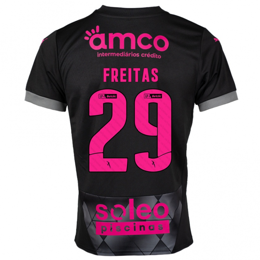 Kandiny Kinderen Mylena Freitas #29 Zwart Roze Uitshirt Uittenue 2024/25 T-Shirt België