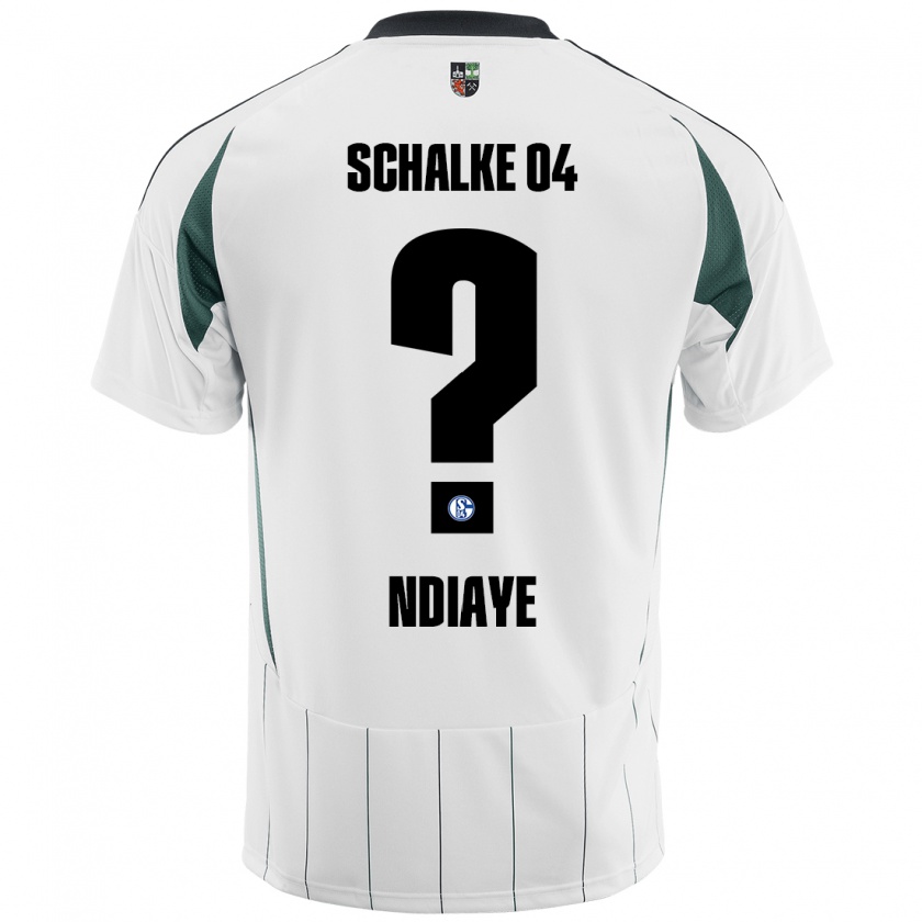 Kandiny Bambino Maglia Jean-Paul Ndiaye #0 Bianco Verde Kit Gara Away 2024/25 Maglietta