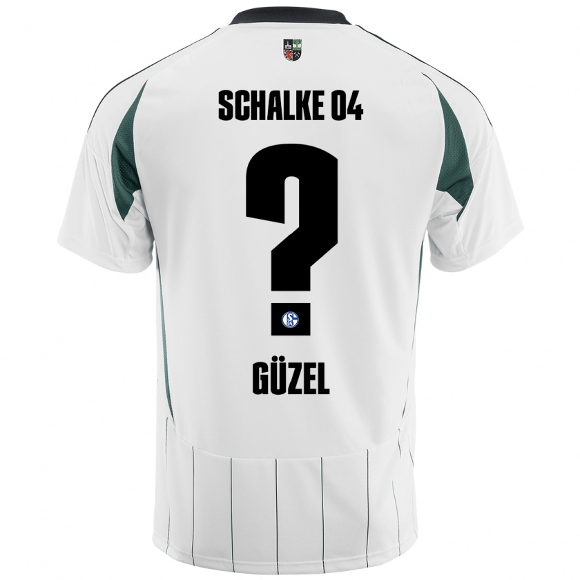 Kandiny Niño Camiseta Arian Güzel #0 Blanco Verde 2ª Equipación 2024/25 La Camisa