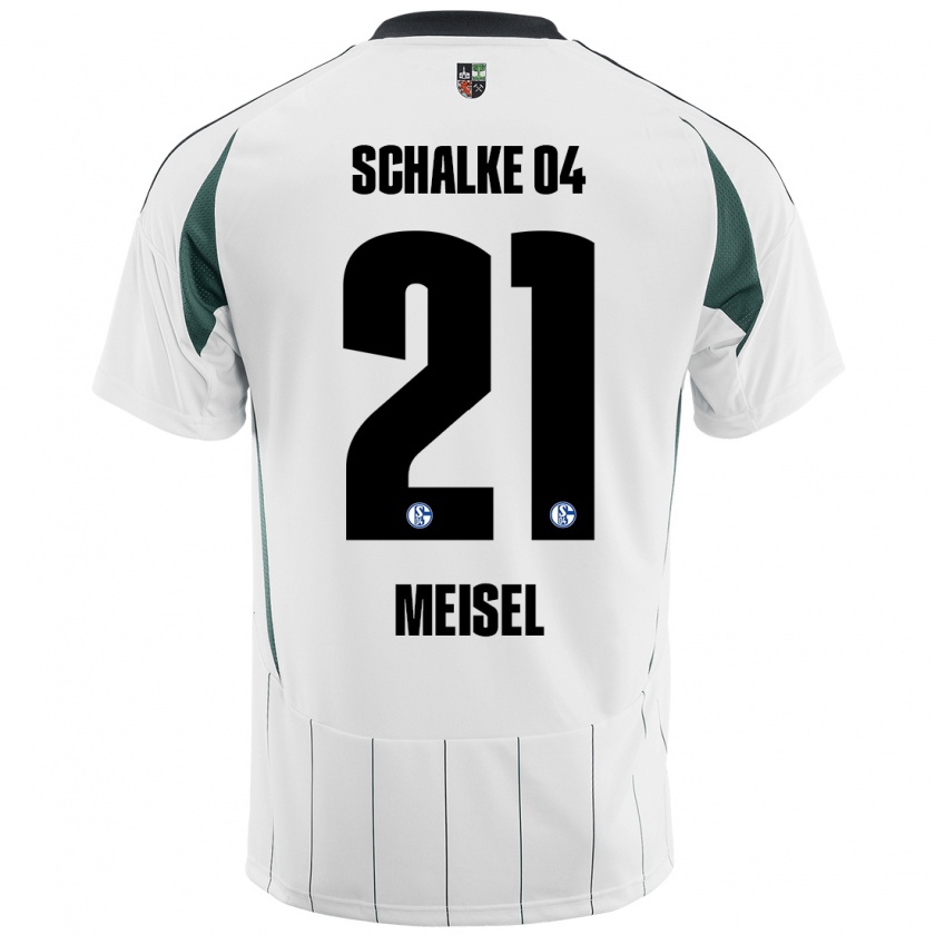 Kandiny Niño Camiseta Kelsey Meisel #21 Blanco Verde 2ª Equipación 2024/25 La Camisa México