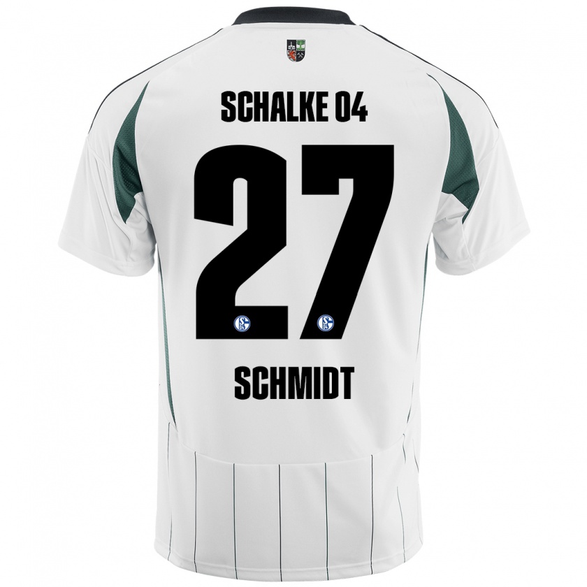 Kandiny Bambino Maglia Tim Schmidt #27 Bianco Verde Kit Gara Away 2024/25 Maglietta