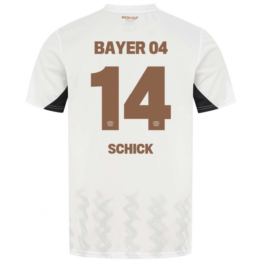 Kandiny Kinder Patrik Schick #14 Weiß Schwarz Auswärtstrikot Trikot 2024/25 T-Shirt Österreich