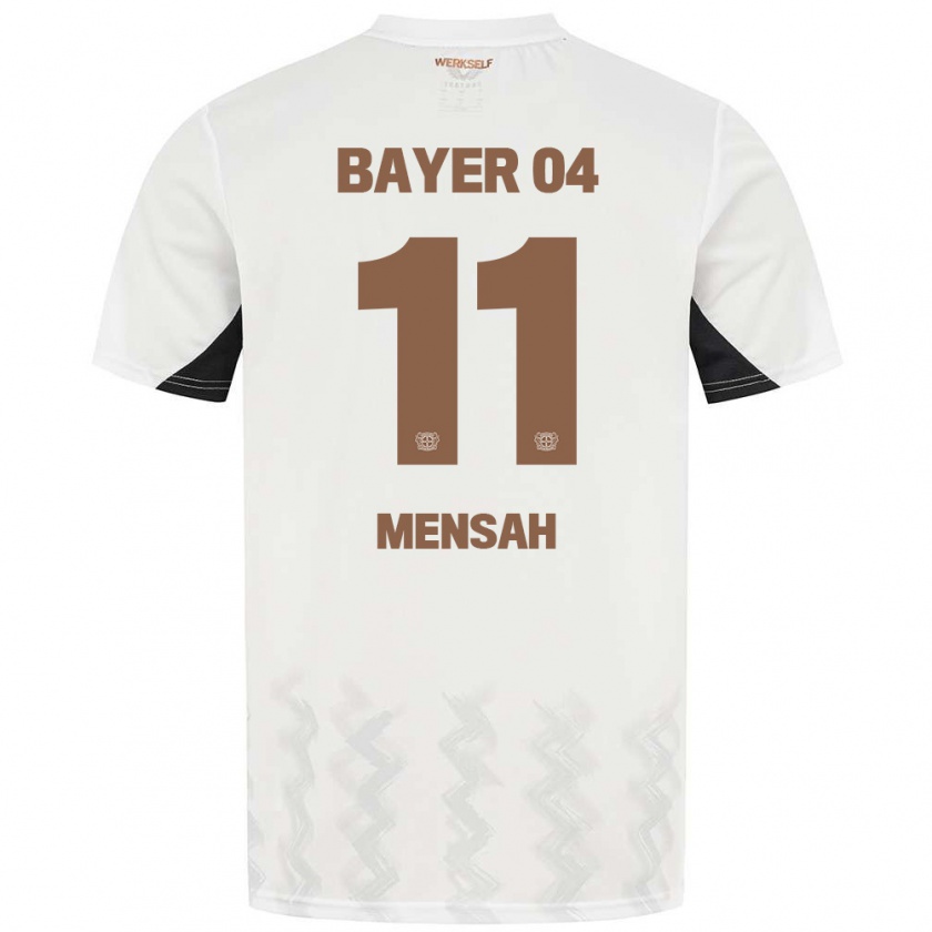 Kandiny Criança Camisola Jeremiah Mensah #11 Preto Branco Alternativa 2024/25 Camisa Brasil