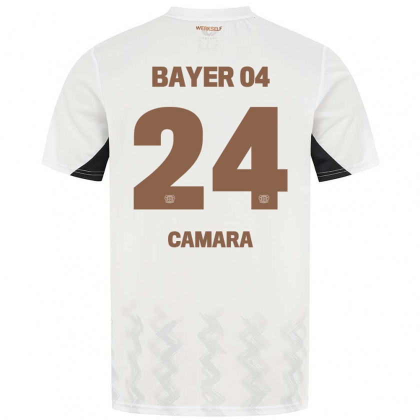 Kandiny Kinder Nourdine Camara #24 Weiß Schwarz Auswärtstrikot Trikot 2024/25 T-Shirt Österreich