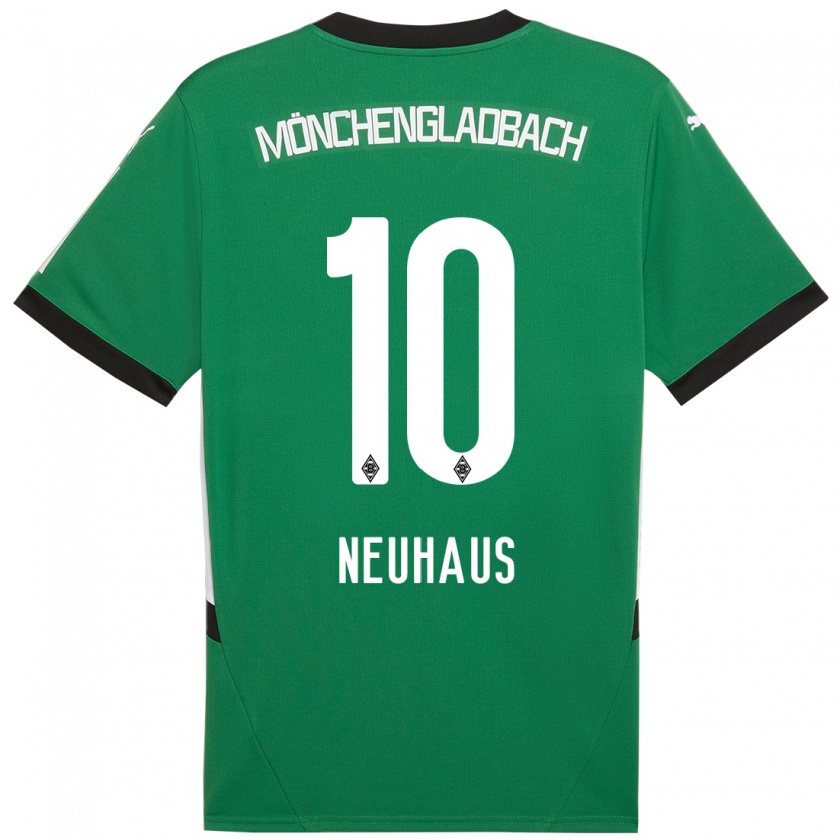 Kandiny Kinder Florian Neuhaus #10 Grün Weiß Auswärtstrikot Trikot 2024/25 T-Shirt Österreich