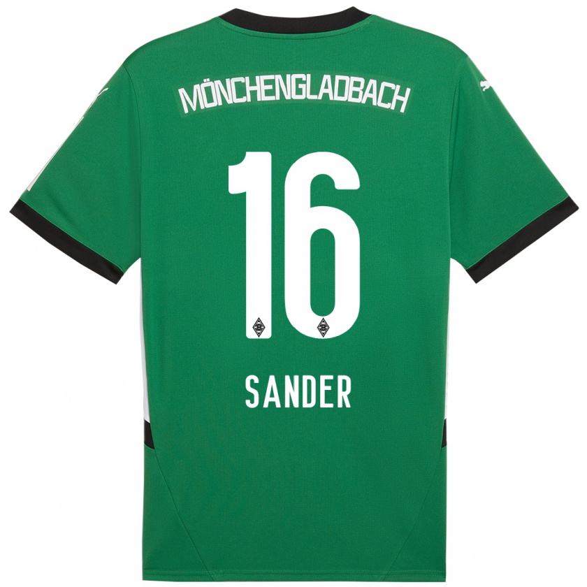 Kandiny Kinder Philipp Sander #16 Grün Weiß Auswärtstrikot Trikot 2024/25 T-Shirt Österreich