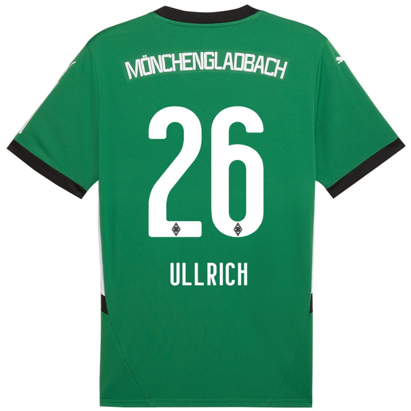 Kandiny Kinderen Lukas Ullrich #26 Groen Wit Uitshirt Uittenue 2024/25 T-Shirt