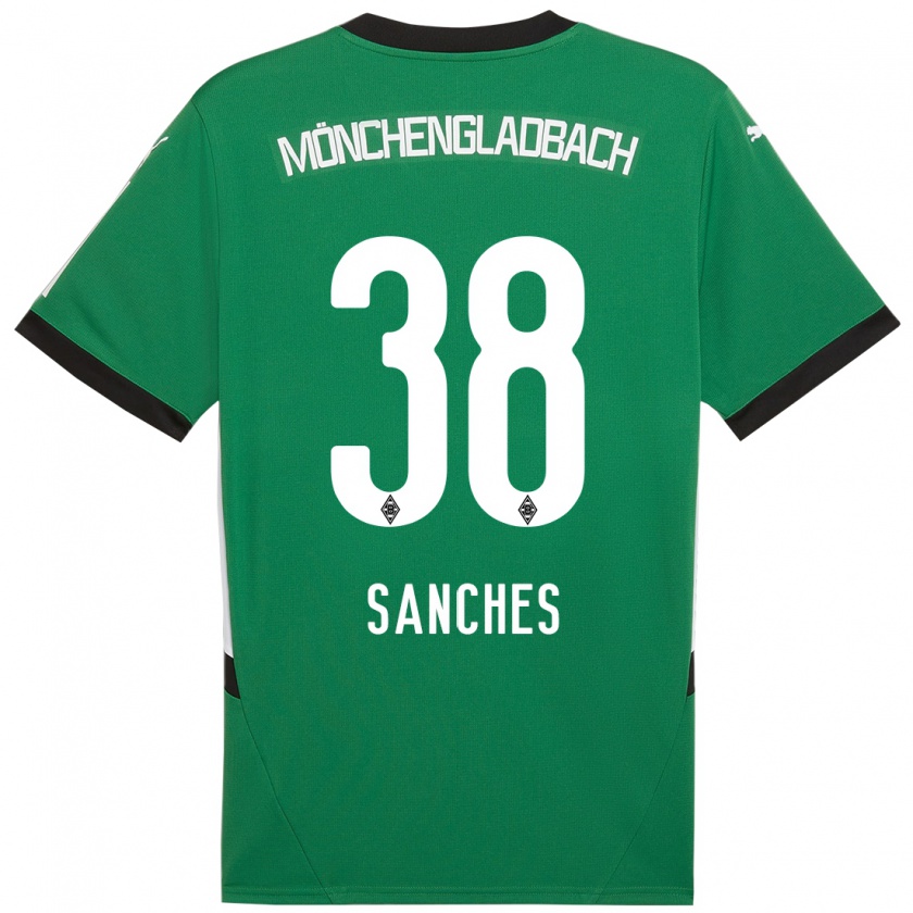 Kandiny Kinderen Yvandro Borges Sanches #38 Groen Wit Uitshirt Uittenue 2024/25 T-Shirt