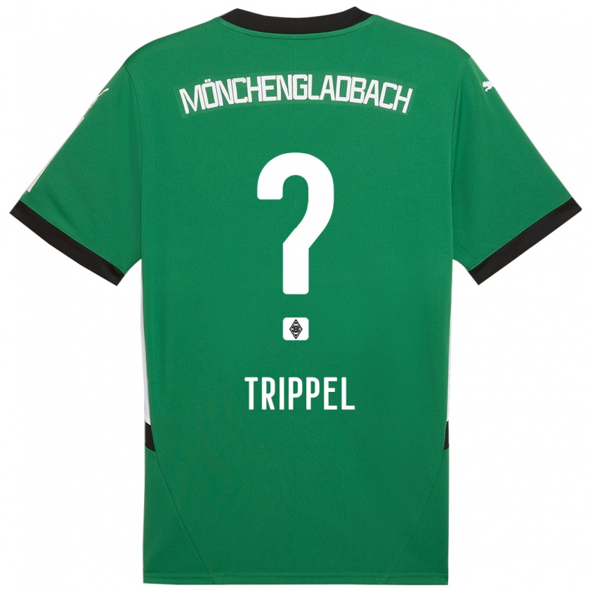 Kandiny Kinderen Marcello Trippel #0 Groen Wit Uitshirt Uittenue 2024/25 T-Shirt