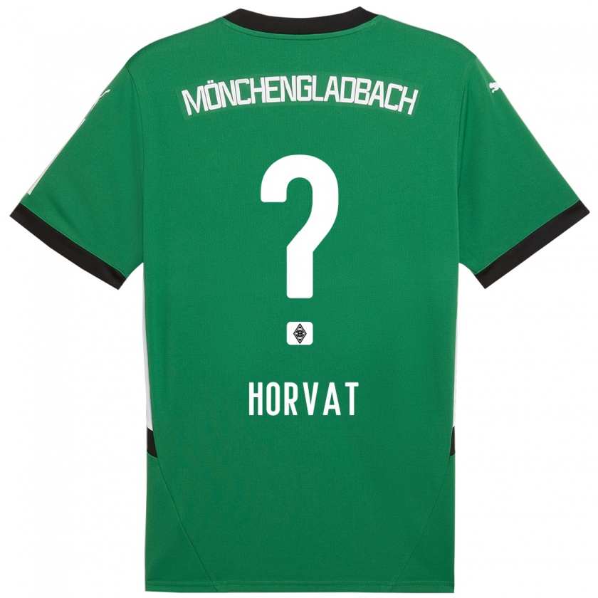 Kandiny Kinder Niko Horvat #0 Grün Weiß Auswärtstrikot Trikot 2024/25 T-Shirt Österreich