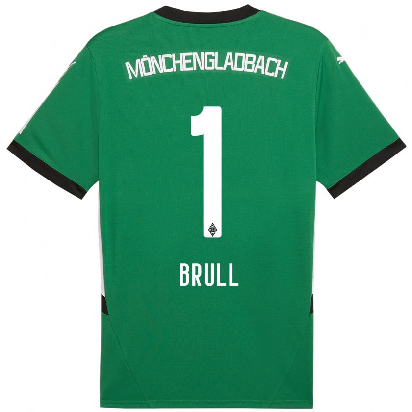 Kandiny Bambino Maglia Maximilian Brüll #1 Verde Bianco Kit Gara Away 2024/25 Maglietta