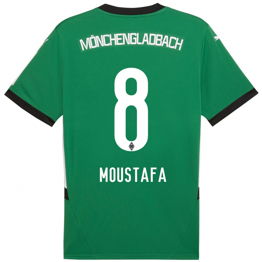 Kandiny Bambino Maglia Moustafa Moustafa #8 Verde Bianco Kit Gara Away 2024/25 Maglietta