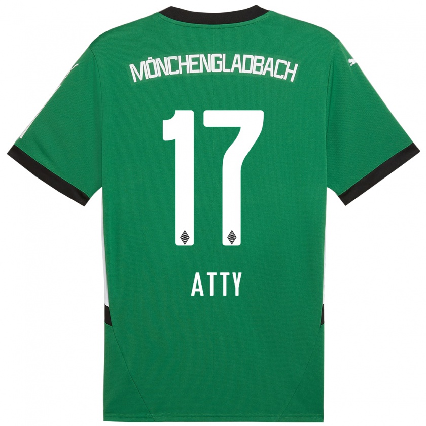 Kandiny Kinderen Yassir Atty #17 Groen Wit Uitshirt Uittenue 2024/25 T-Shirt