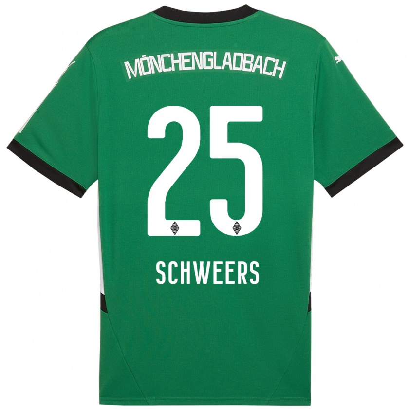 Kandiny Kinderen Lion Schweers #25 Groen Wit Uitshirt Uittenue 2024/25 T-Shirt België